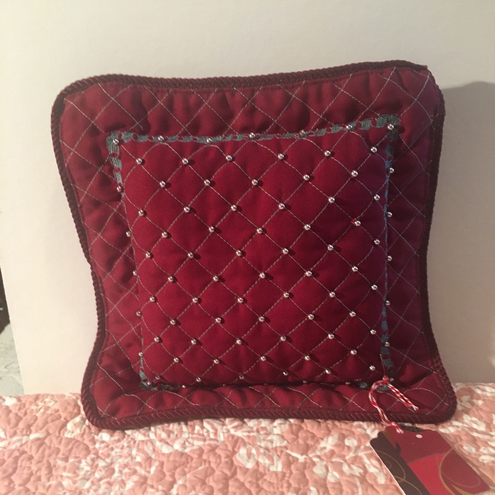 Burgundy Small Throw Pillow
